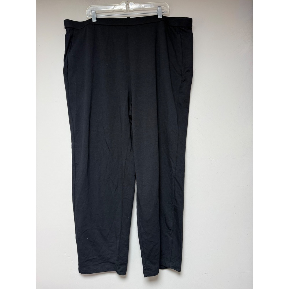 EILEEN‎ FISHER Black Slouch Ankle Pant TENCEL Lyocell Organic Cotton 3X